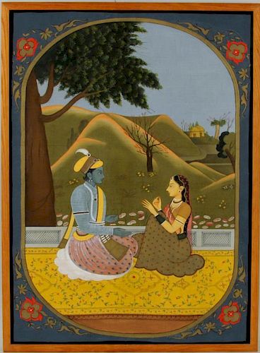 INDIAN PAINTING OF RADHA &