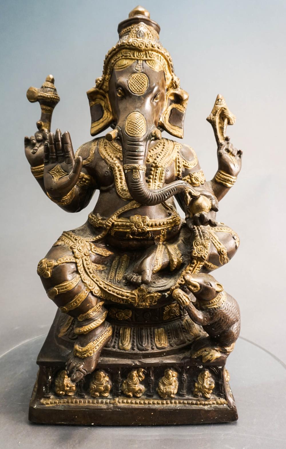 INDIAN PARTIAL PATINATED BRASS