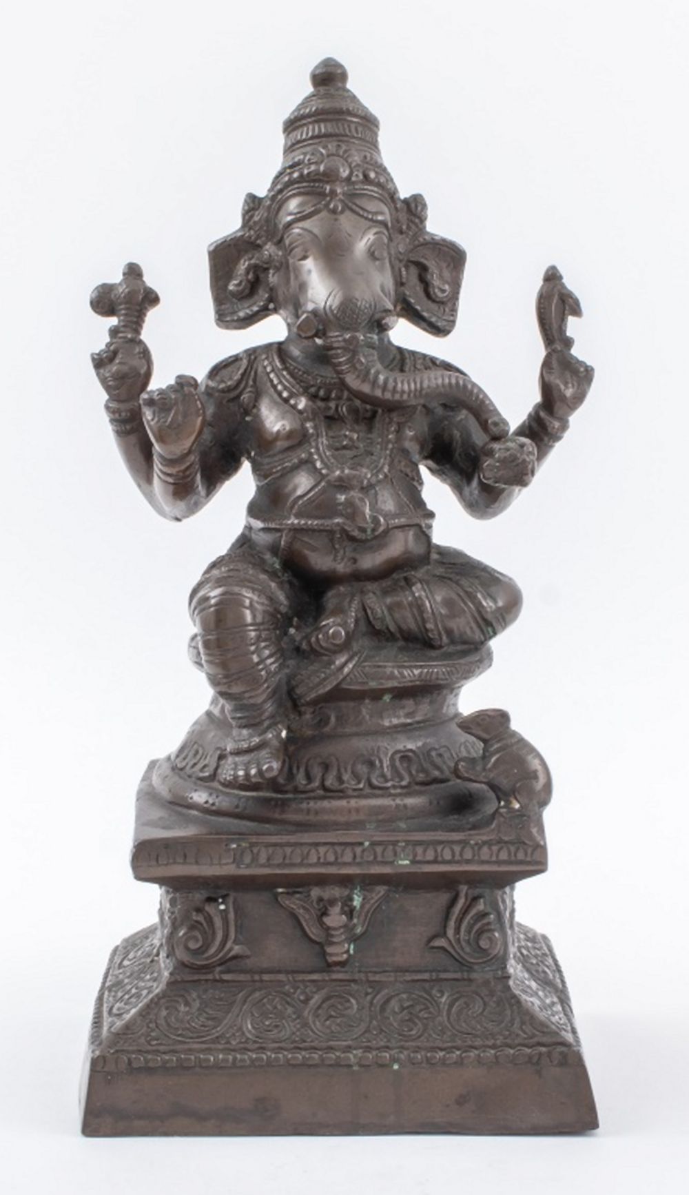 INDIAN PATINATED BRASS GANESHA