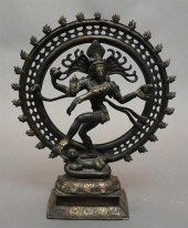 INDIAN PATINATED METAL FIGURE