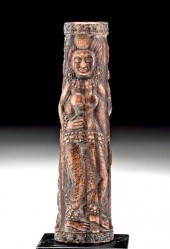 INDIAN PETRIFIED BONE MIRROR H