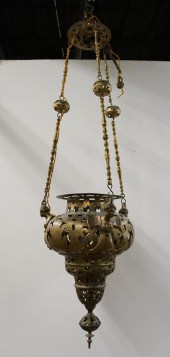 INDIAN PIERCED BRASS HANGING L