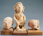 INDIAN PINK-BUFF POTTERY FIGUR
