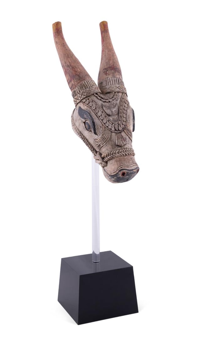INDIAN POLYCHROME NANDI BULL