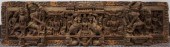 INDIAN RELIEF CARVED WOOD STEL