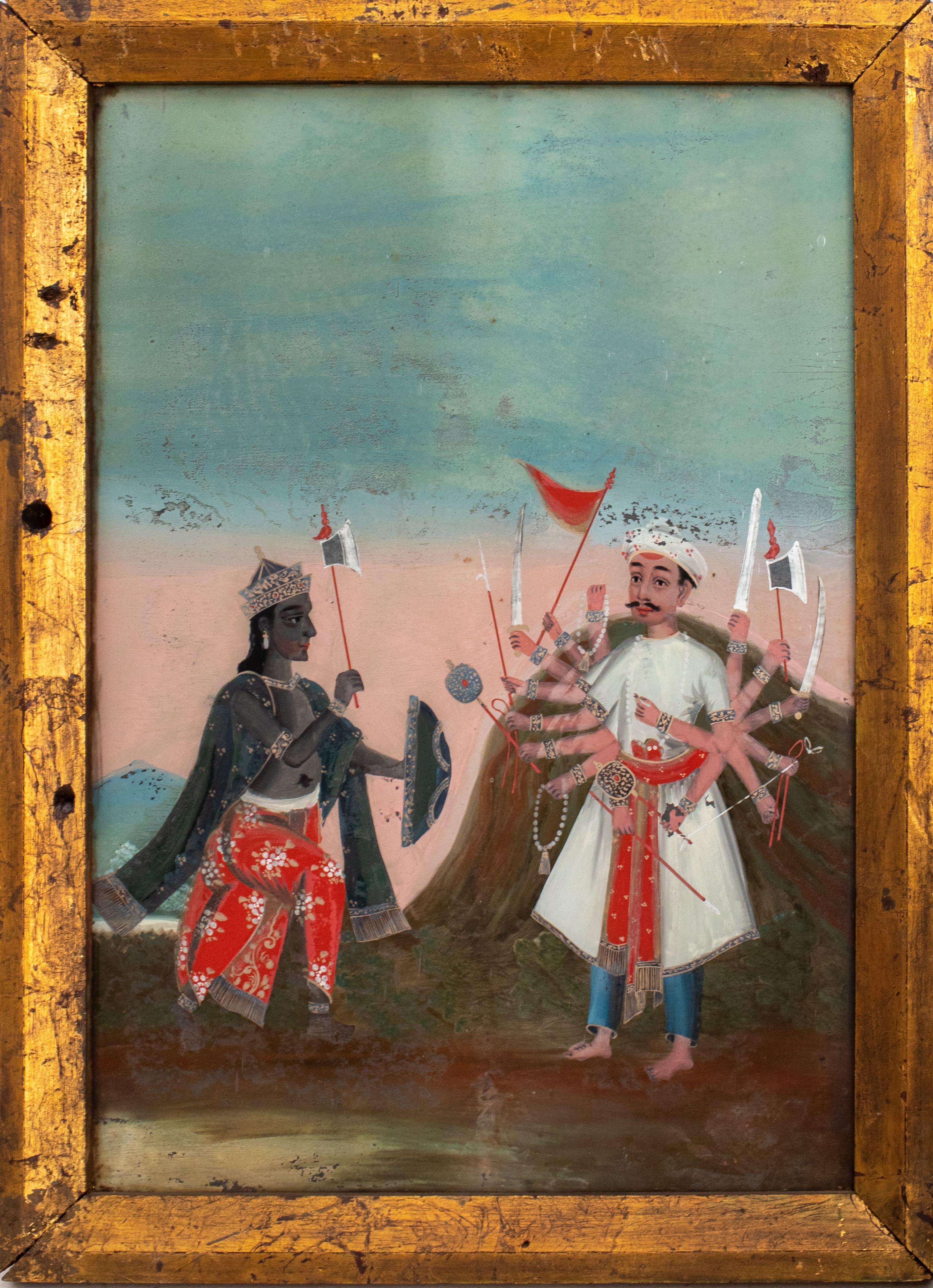 INDIAN REVERSE PAINTING ON GLASS