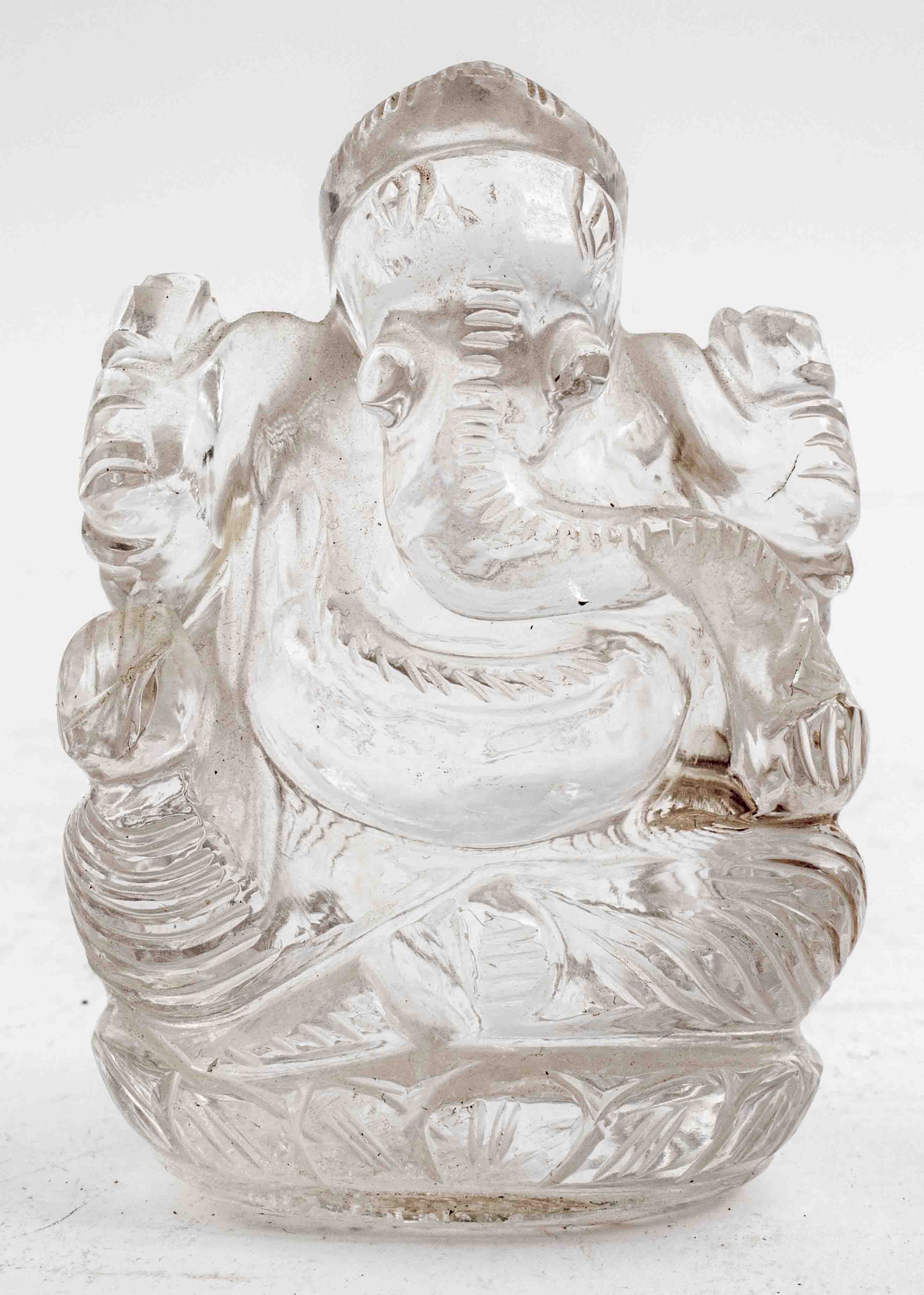 INDIAN ROCK CRYSTAL CARVING OF