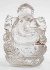 INDIAN ROCK CRYSTAL CARVING OF