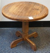 INDIAN ROUND LOW TEAK TABLE, H