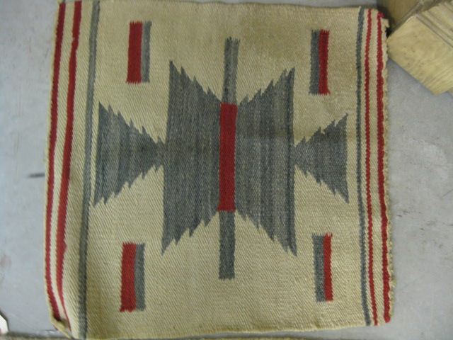 Indian Saddle Blanket red & grey on
