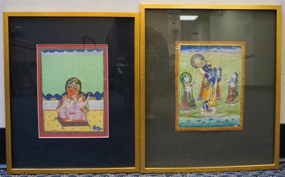 INDIAN SCHOOL, SEATED GANESHA AND A