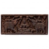 Indian sculpture. A carved woo