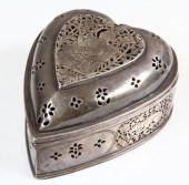 INDIAN SILVER BOX - 19th C Con