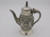 INDIAN SILVER TEAPOT, MARKED G