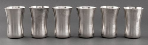 INDIAN SILVER WATER BEAKERS, 6Group