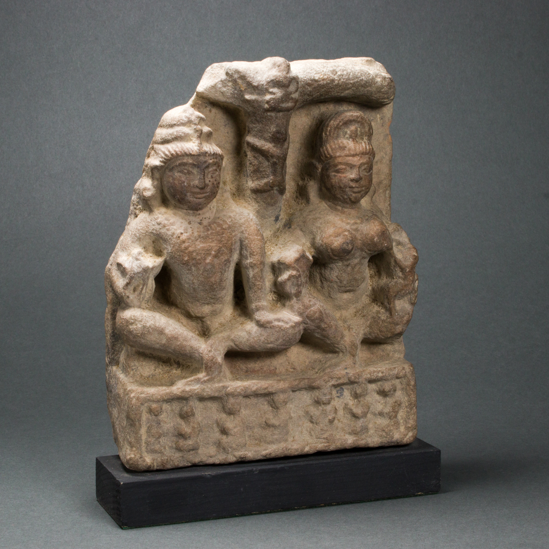 INDIAN STONE FRIEZE OF SEATED