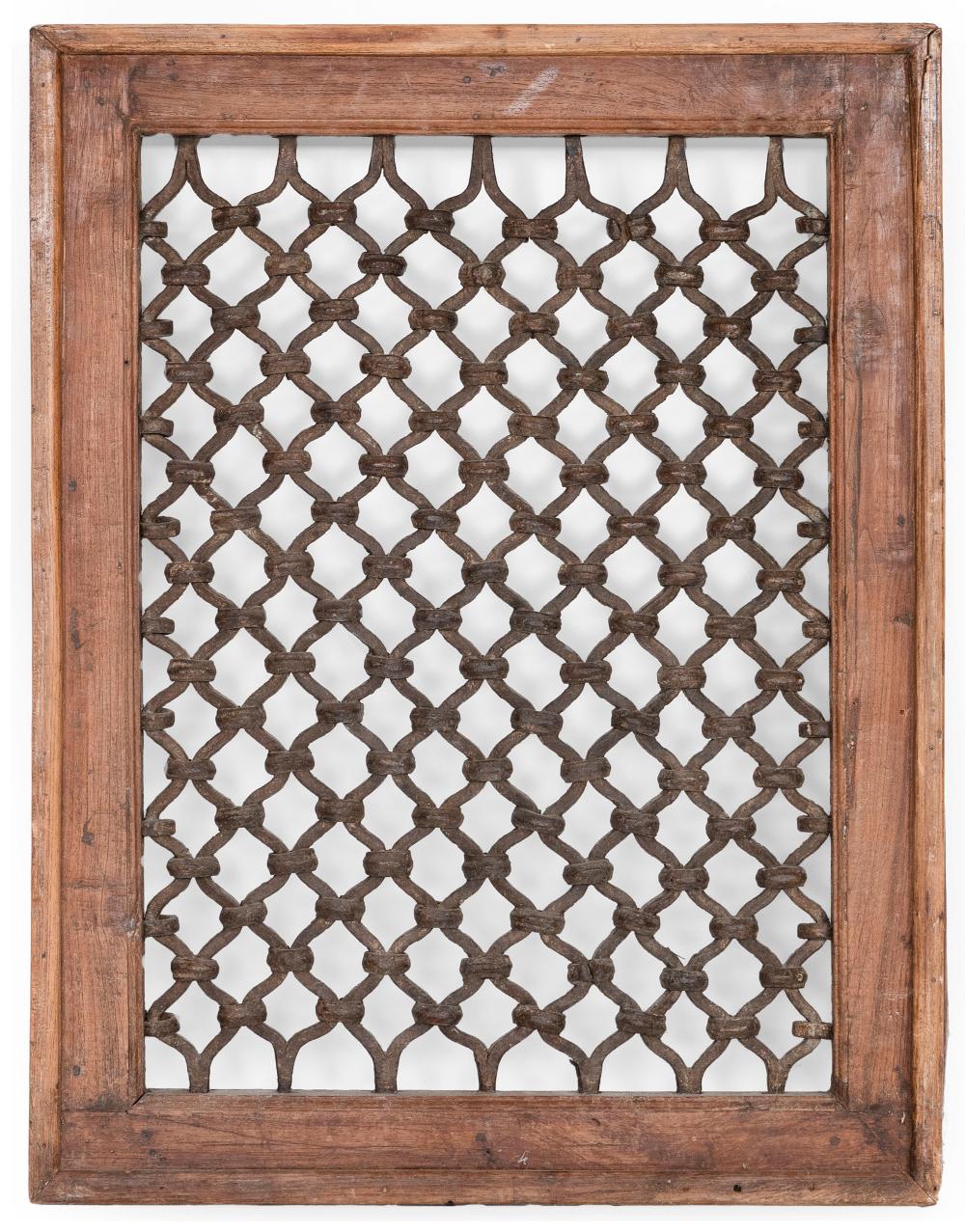 INDIAN TEAK WINDOW PANEL WITH