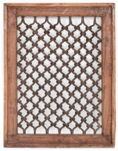 INDIAN TEAK WINDOW PANEL WITH