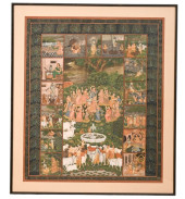 INDIAN THANGKA GOUACHE PAINTIN
