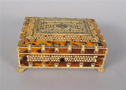 Indian tortoiseshell veneered and