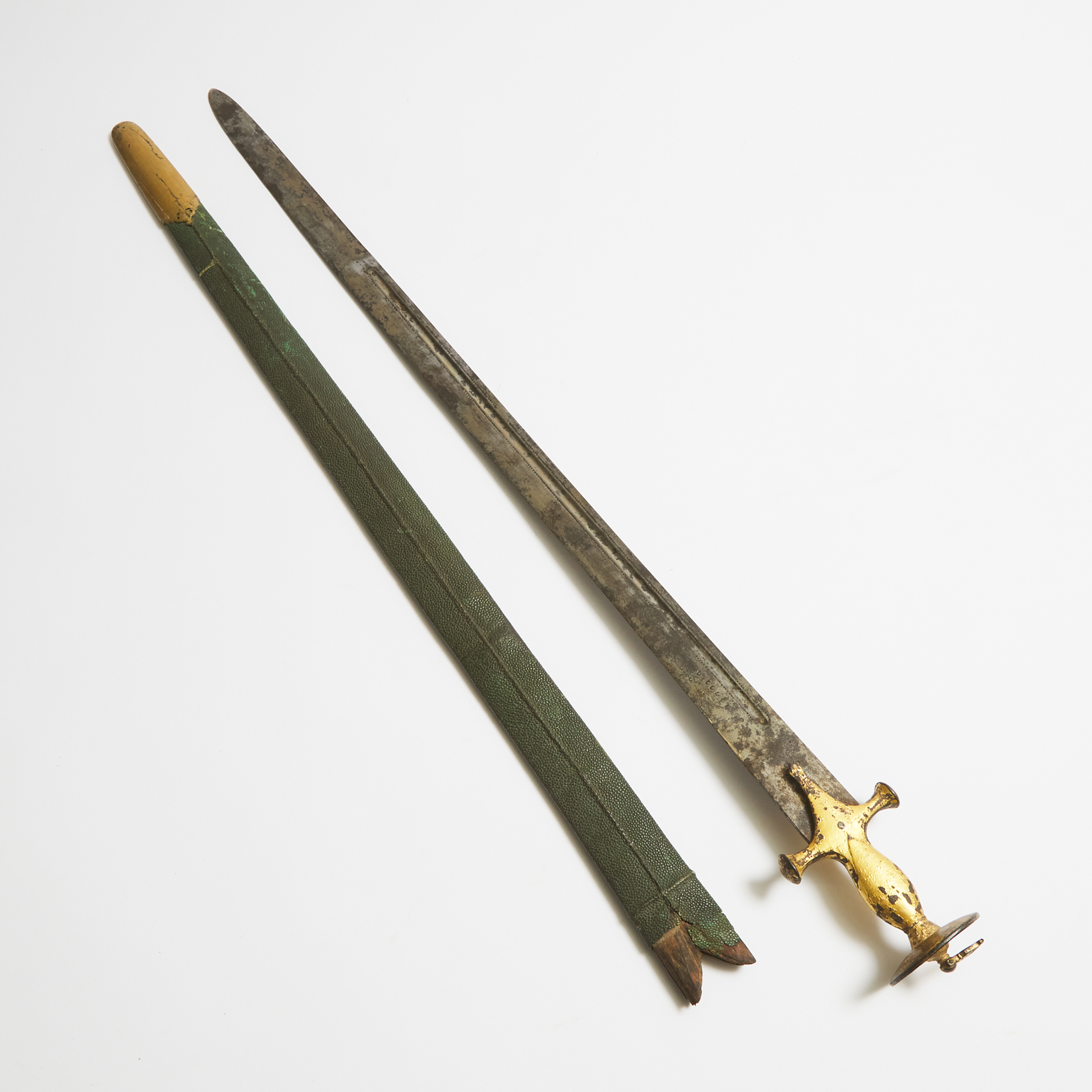 Indian Tulwar and Scabbard,