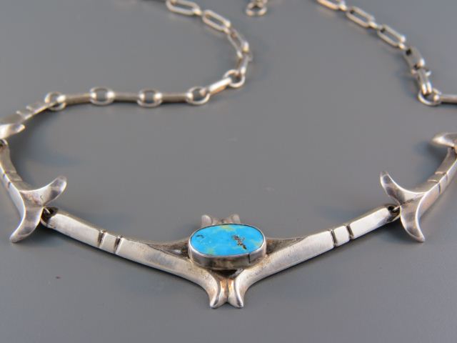 Indian Turquoise Necklace 17'' long