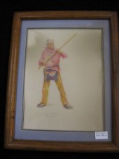 Indian Watercolor ''Cherokee E