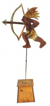 INDIAN WEATHERVANE, AMERICAN,