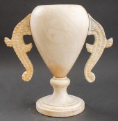 INDIAN WHITE MARBLE URN LAMP I