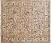 INDIAN WOVEN KASHAN ANIMAL AND
