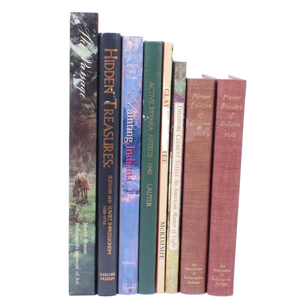 INDIANA AND ARTISTS 8PC BOOK GROUP: