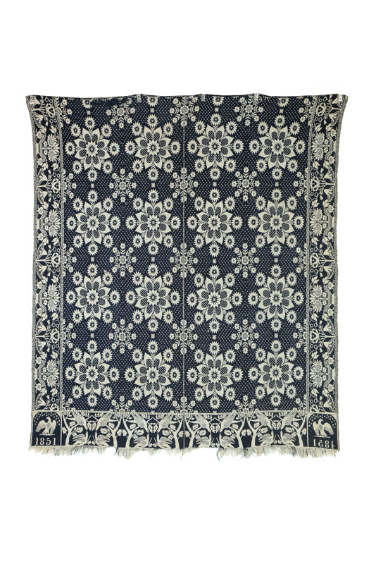 INDIANA JACQUARD COVERLET.  Matthew