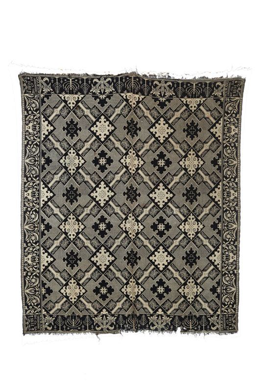 INDIANA JACQUARD COVERLET.   