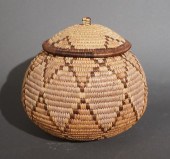 INDIGENOUS TYPE WOVEN BASKET,