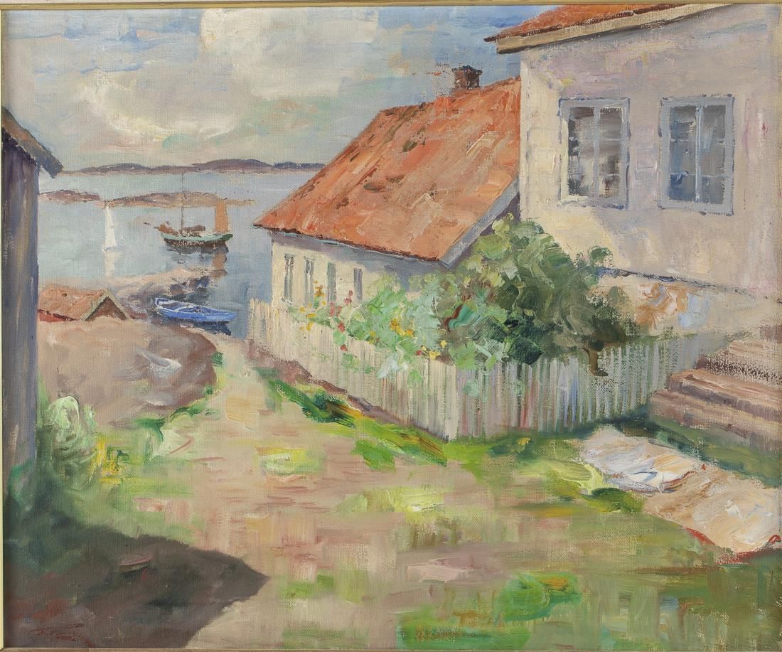 INDISTINCTLY SIGNED, PINK HOUSES,