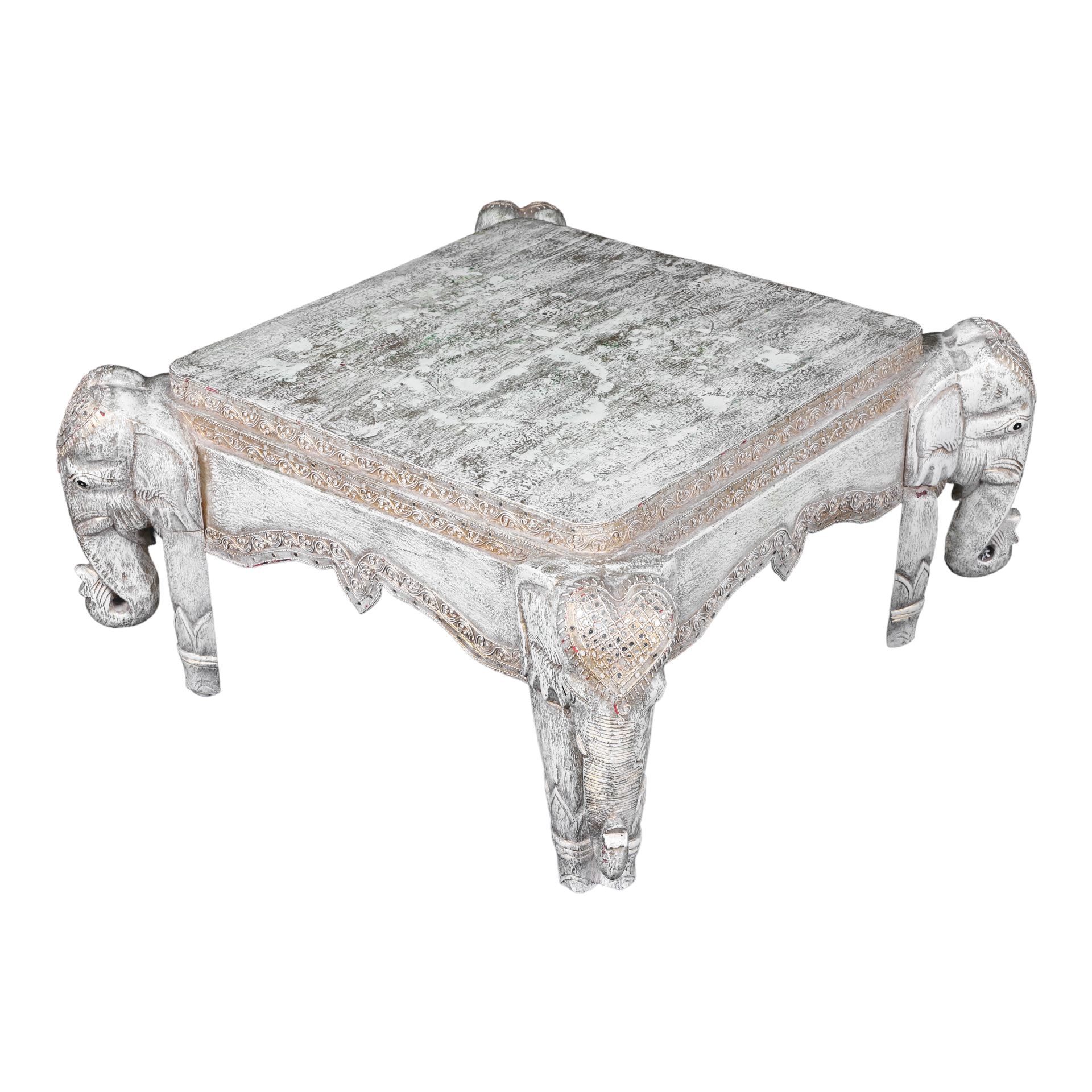 Indo-Asian distressed painted low