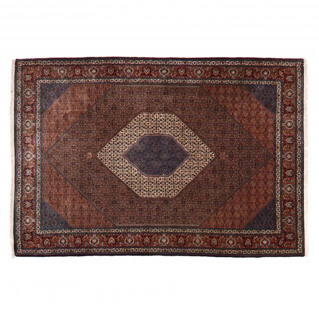 INDO-BIDJAR RUG With ivory and blue