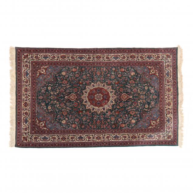 INDO ISFAHAN AREA RUG Green field