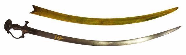 INDO-PERSIAN GOLD KOFTGARI SWORD,