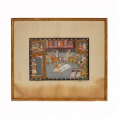 INDO-PERSIAN HAND PAINTED SCEN
