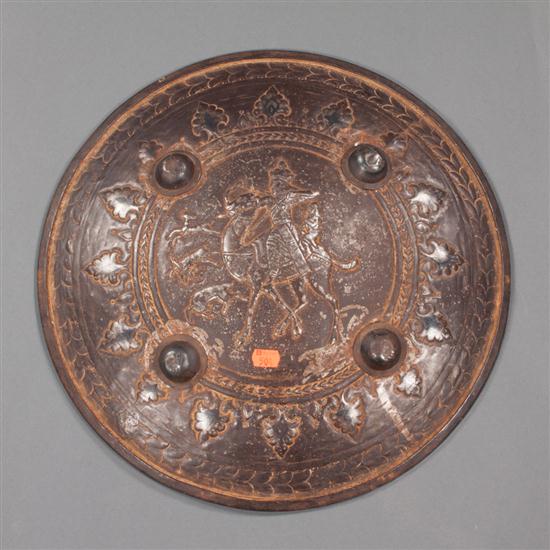 Indo-Persian inlaid and repousse