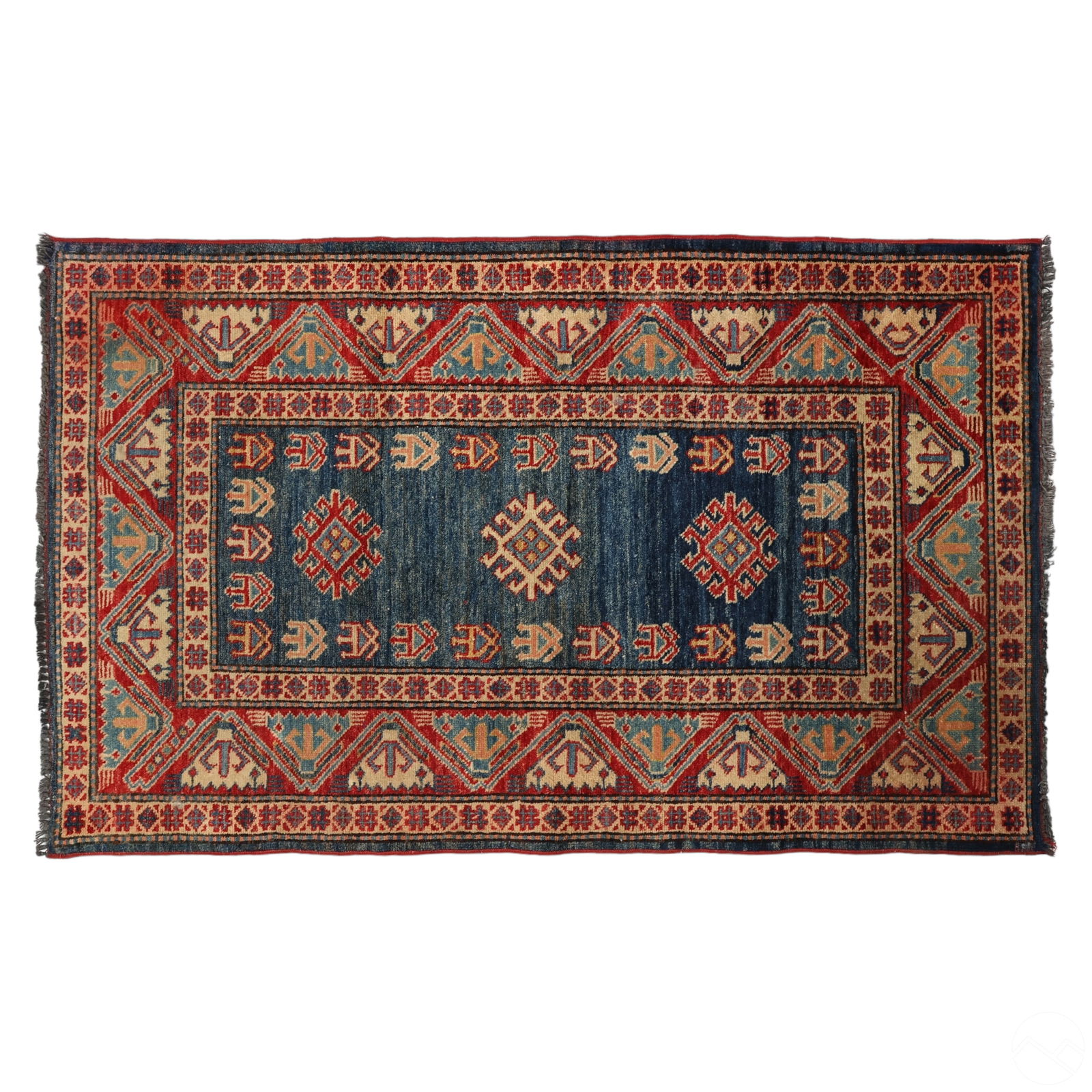 INDO PERSIAN KAZAK 4FT HAND KNOTTED