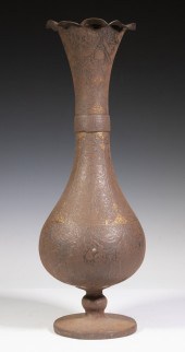 INDO-PERSIAN MIXED METAL VASE