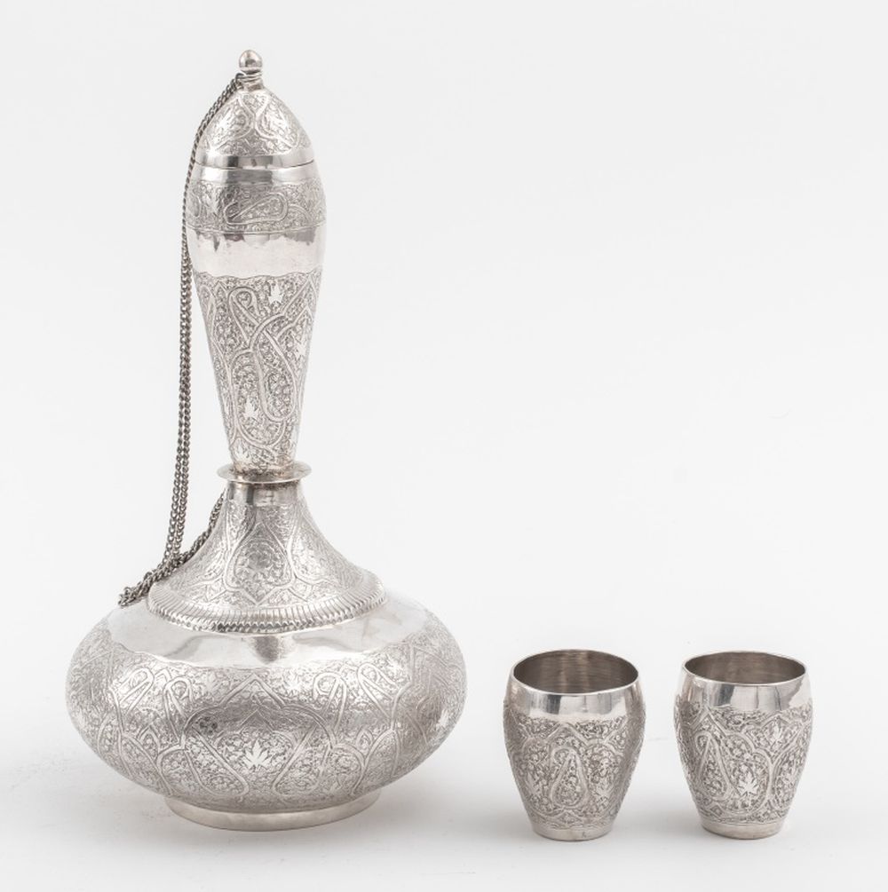 INDO PERSIAN SILVER CARAFE AND