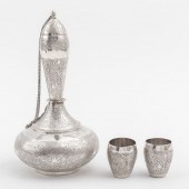 INDO PERSIAN SILVER CARAFE AND
