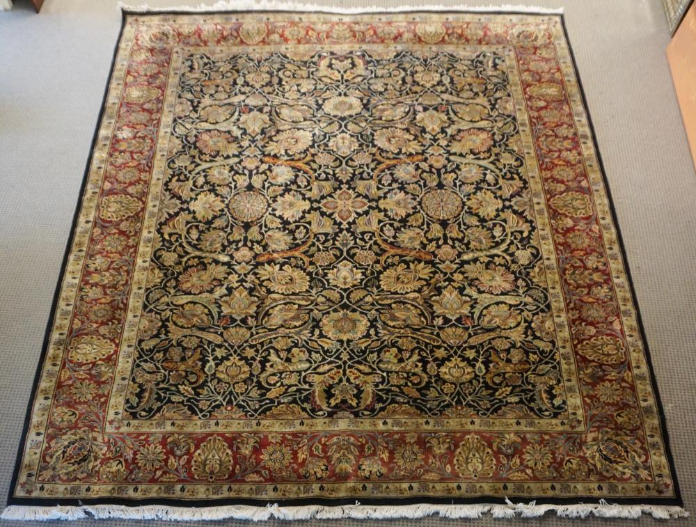 INDO TABRIZ BLUE GROUND RUG, 9 FT X