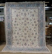 INDO-TABRIZ IVORY GROUND RUG,
