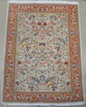 INDO-TABRIZ PICTORIAL RUG 5 FT