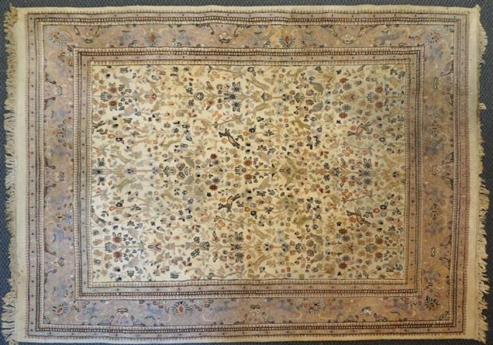 INDO-TABRIZ RUG, APPROX 9 X 12,