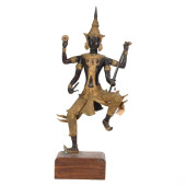 INDO THAI GILT BRONZE VISHNU F